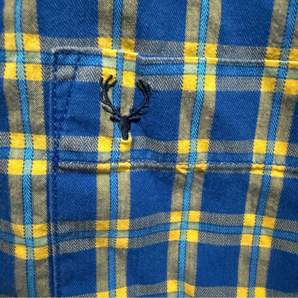 Allen Solly Sport Fit Blue Yellow Plaid Button Up Shirt XL (44)‎ Office Corp - Picture 6 of 15